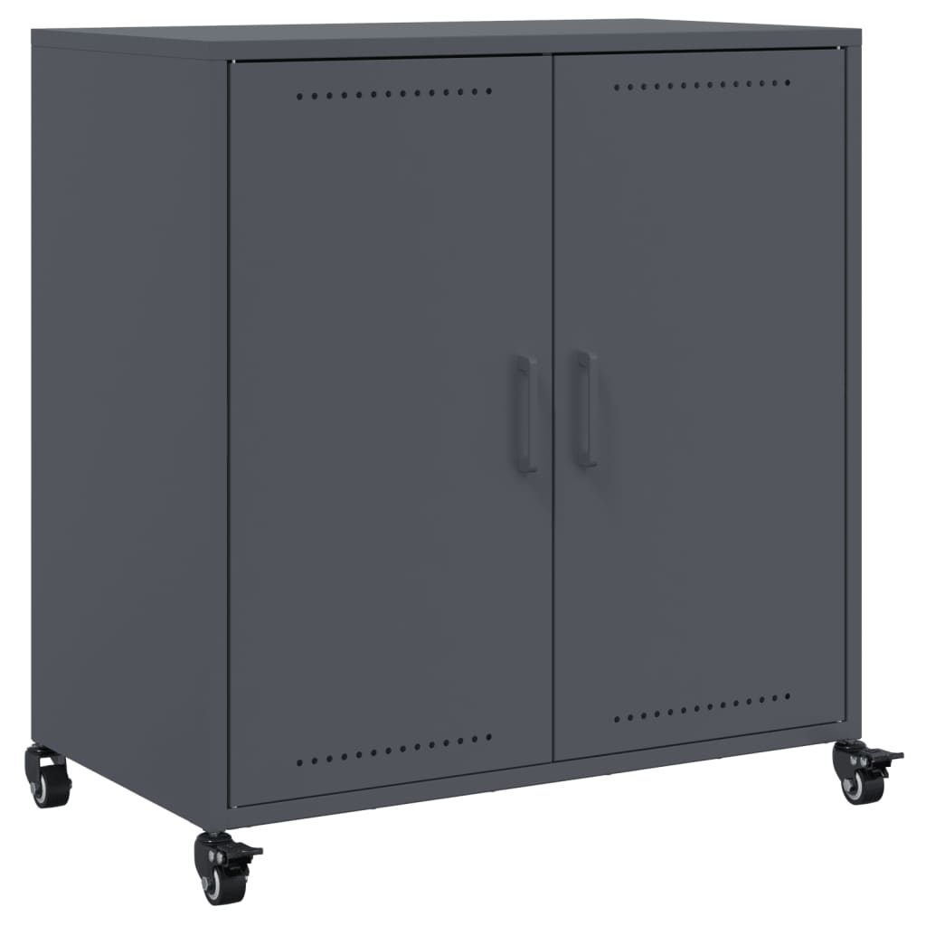 vidaXL Szafka, antracytowa, 68x39x72 cm, stal
