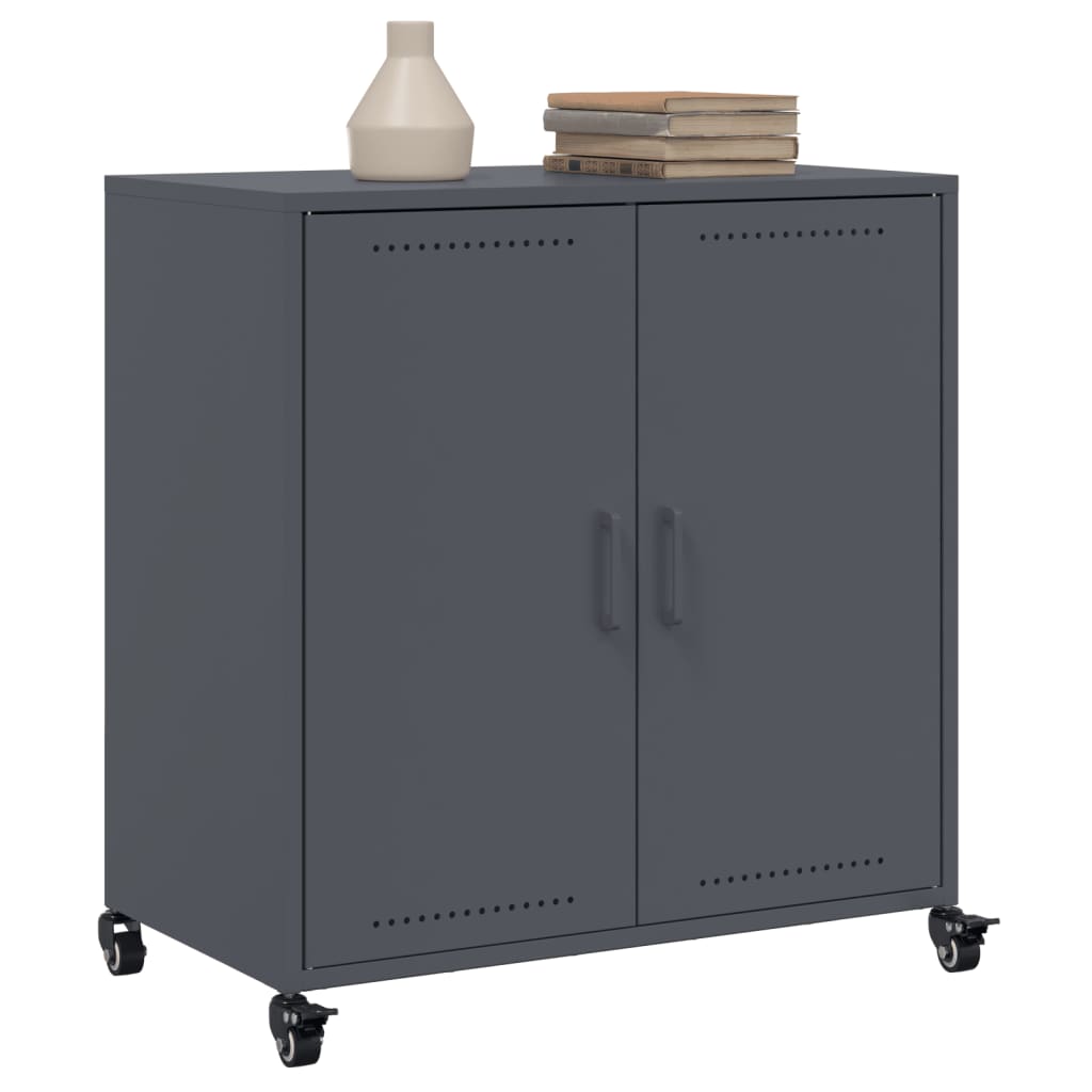 vidaXL Szafka, antracytowa, 68x39x72 cm, stal