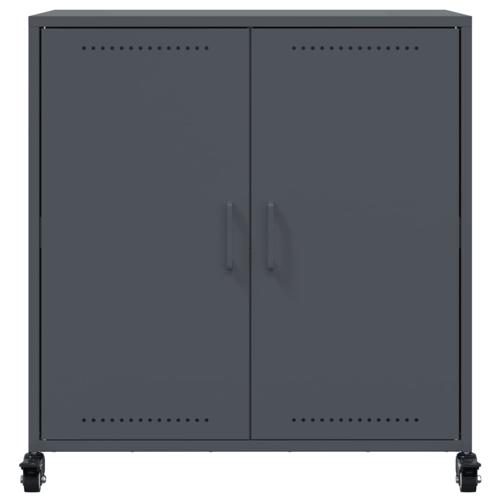 vidaXL Szafka, antracytowa, 68x39x72 cm, stal