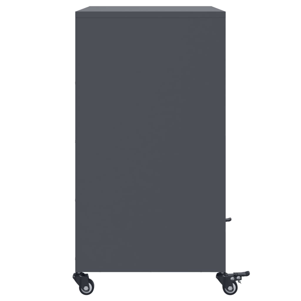 vidaXL Szafka, antracytowa, 68x39x72 cm, stal