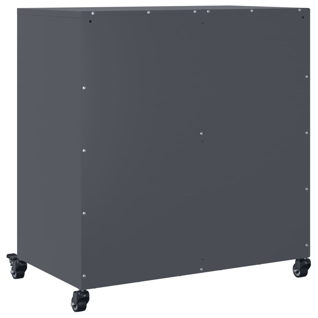 vidaXL Szafka, antracytowa, 68x39x72 cm, stal