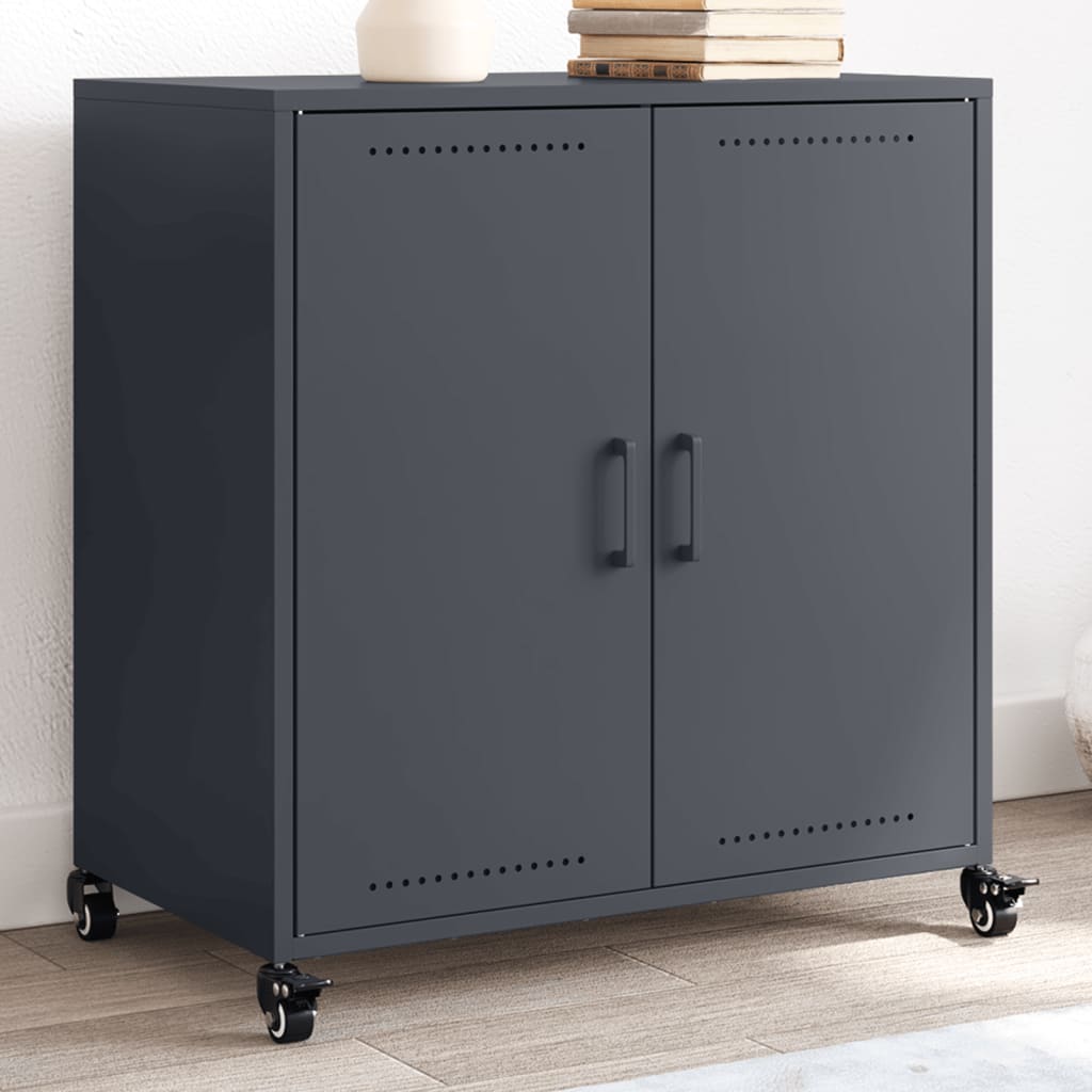 vidaXL Szafka, antracytowa, 68x39x72 cm, stal