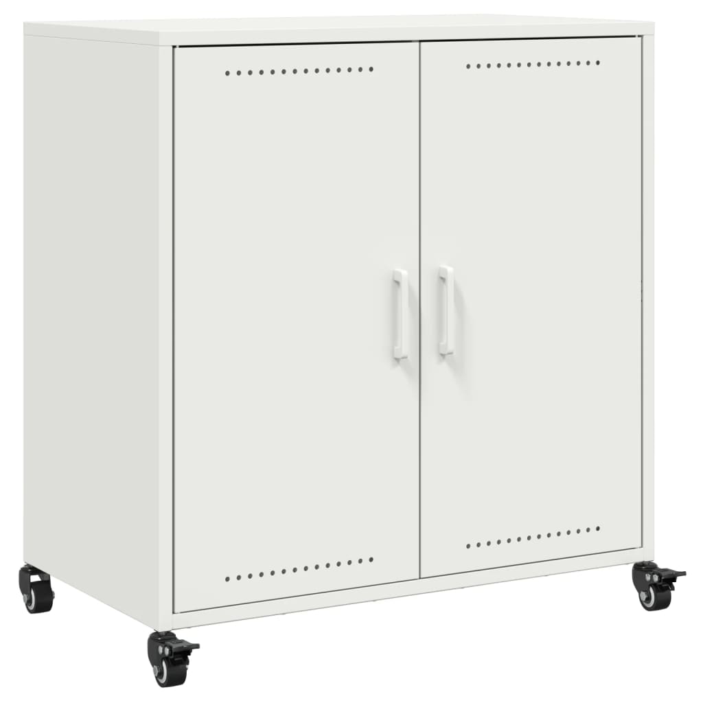 vidaXL Szafka, biała, 68x39x72 cm, stal