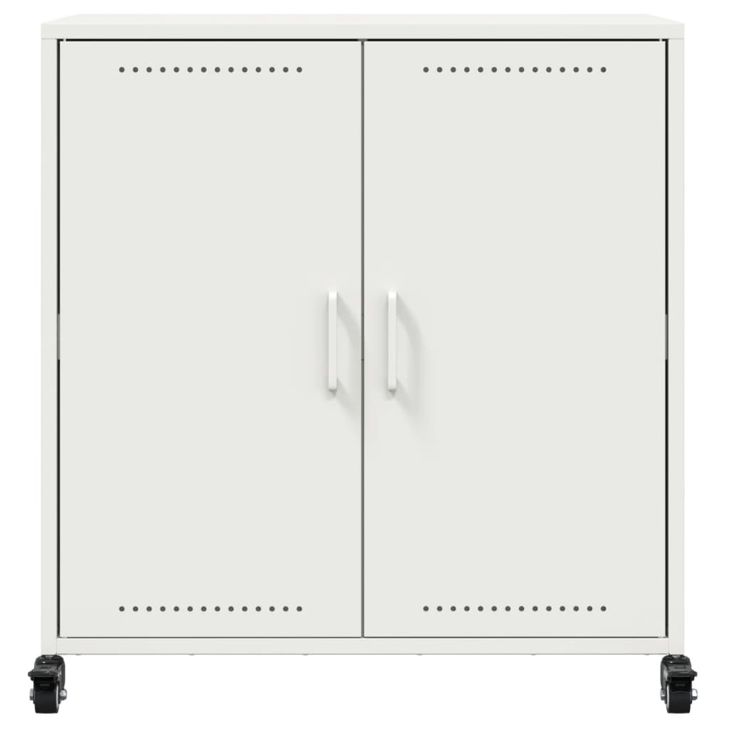 vidaXL Szafka, biała, 68x39x72 cm, stal