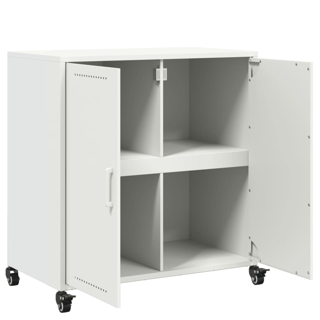 vidaXL Szafka, biała, 68x39x72 cm, stal