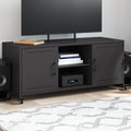 vidaXL Szafka RTV, czarna, 100,5x39x43,5 cm, stal