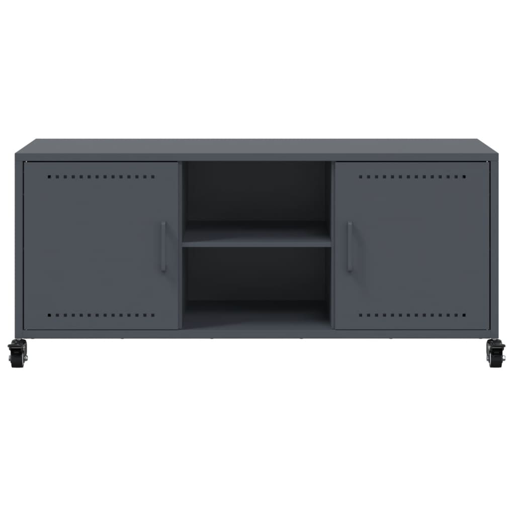 vidaXL Szafka RTV, antracytowa, 100,5x39x43,5 cm, stal
