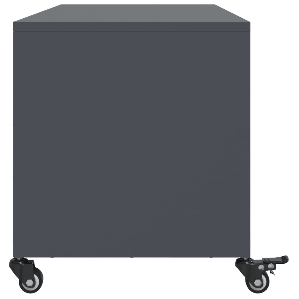vidaXL Szafka RTV, antracytowa, 100,5x39x43,5 cm, stal