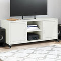vidaXL Szafka RTV, biała, 100,5x39x43,5 cm, stal