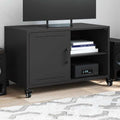 vidaXL Szafka RTV, czarna, 68x39x43,5 cm, stal