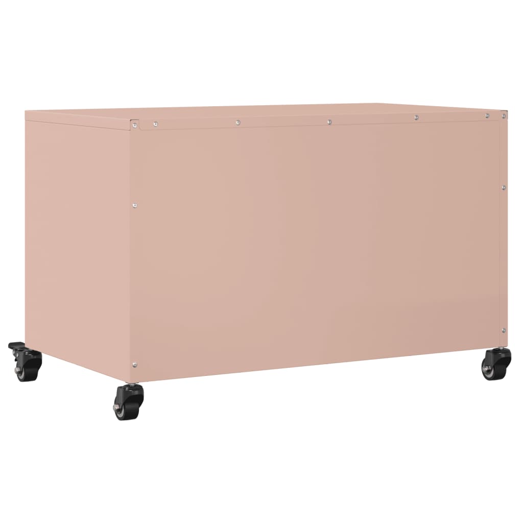 vidaXL Szafka RTV, różowa, 68x39x43,5 cm, stal