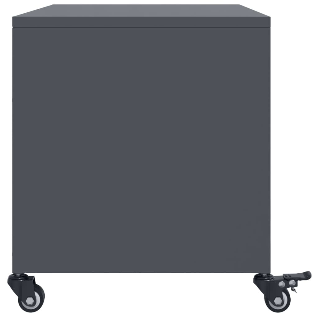 vidaXL Szafka RTV, antracytowa, 68x39x43,5 cm, stal