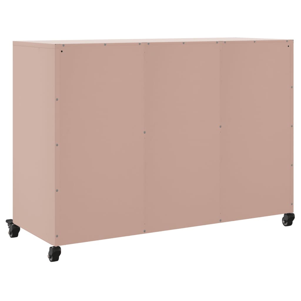 vidaXL Szafka, różowa, 100,5x39x72 cm, stal
