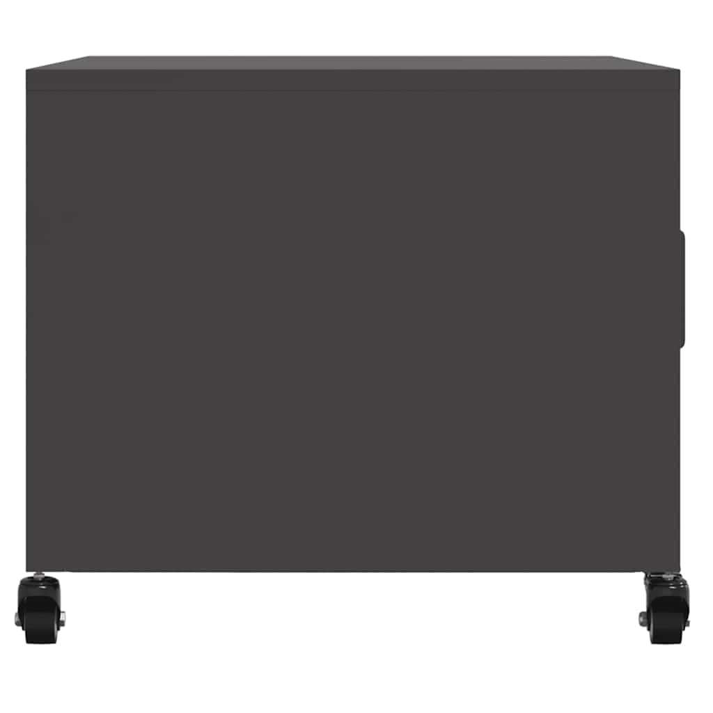 vidaXL Stolik kawowy, czarny, 68x50x43,5 cm, stal