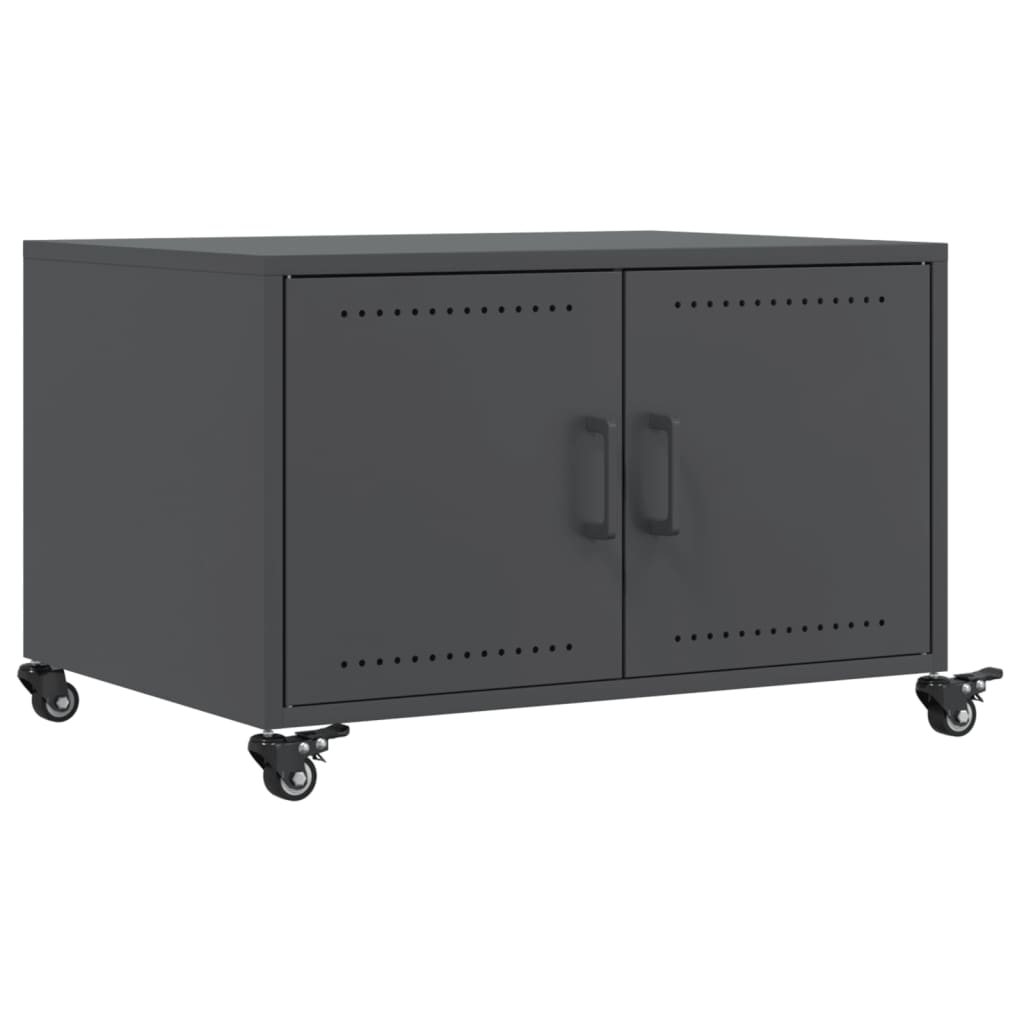 vidaXL Stolik kawowy, antracytowy, 68x50x43,5 cm, stal