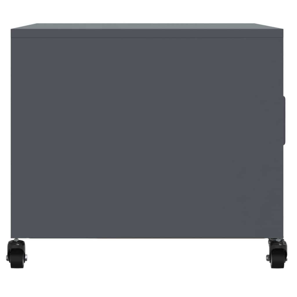 vidaXL Stolik kawowy, antracytowy, 68x50x43,5 cm, stal