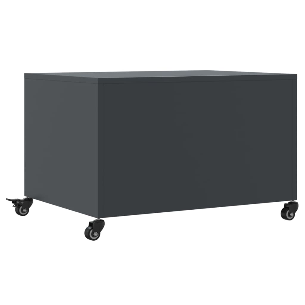vidaXL Stolik kawowy, antracytowy, 68x50x43,5 cm, stal
