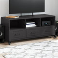 vidaXL Szafka RTV, czarna, 100,5x39x43,5 cm, stal