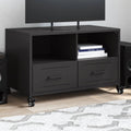 vidaXL Szafka RTV, czarna, 68x39x43,5 cm, stal