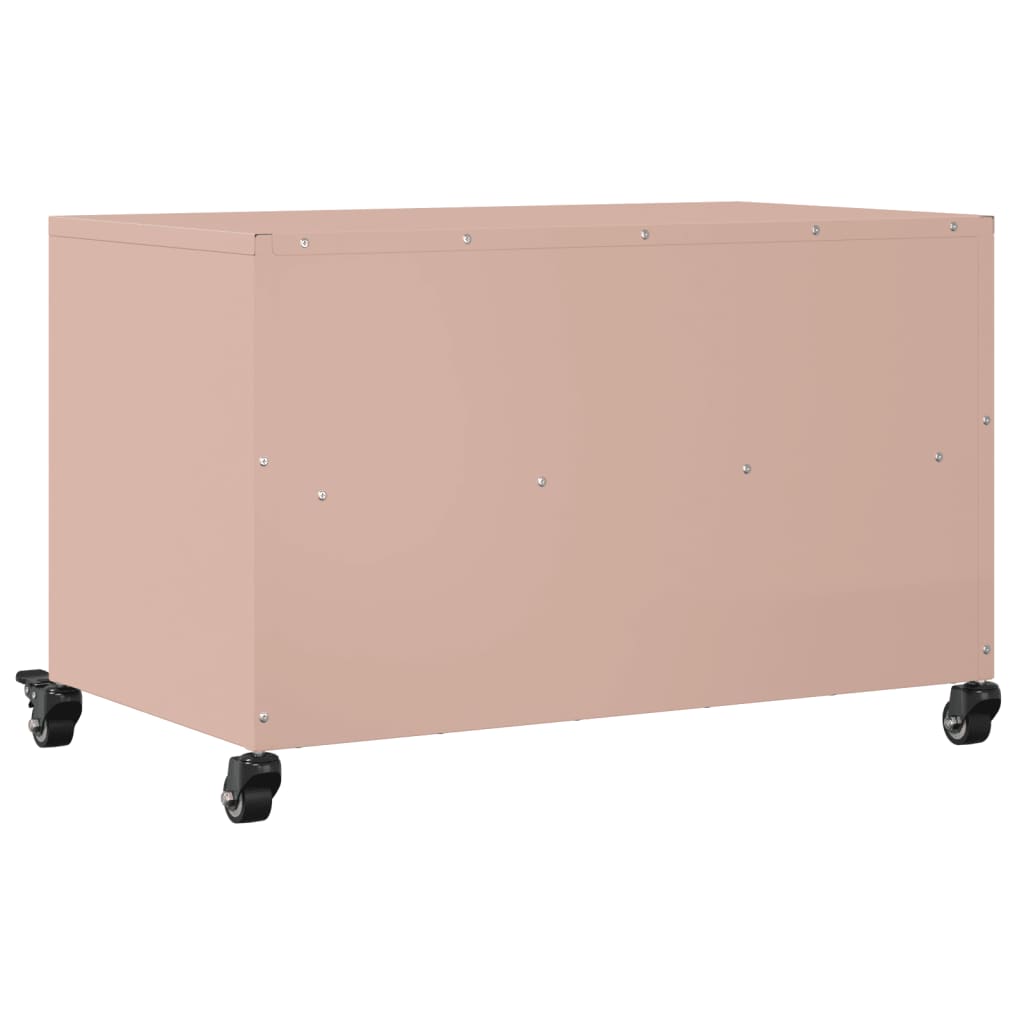 vidaXL Szafka RTV, różowa, 68x39x43,5 cm, stal