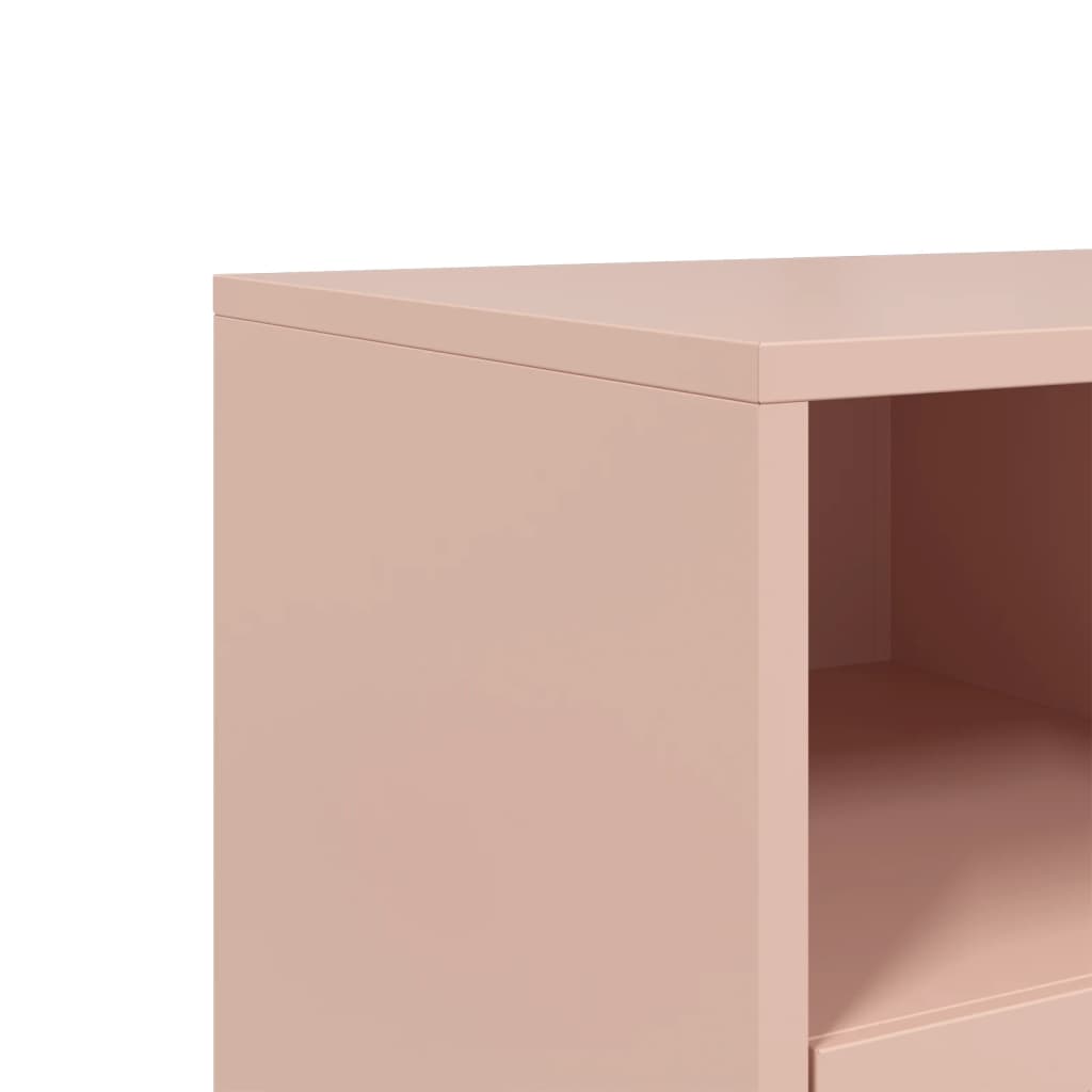 vidaXL Szafka RTV, różowa, 68x39x43,5 cm, stal