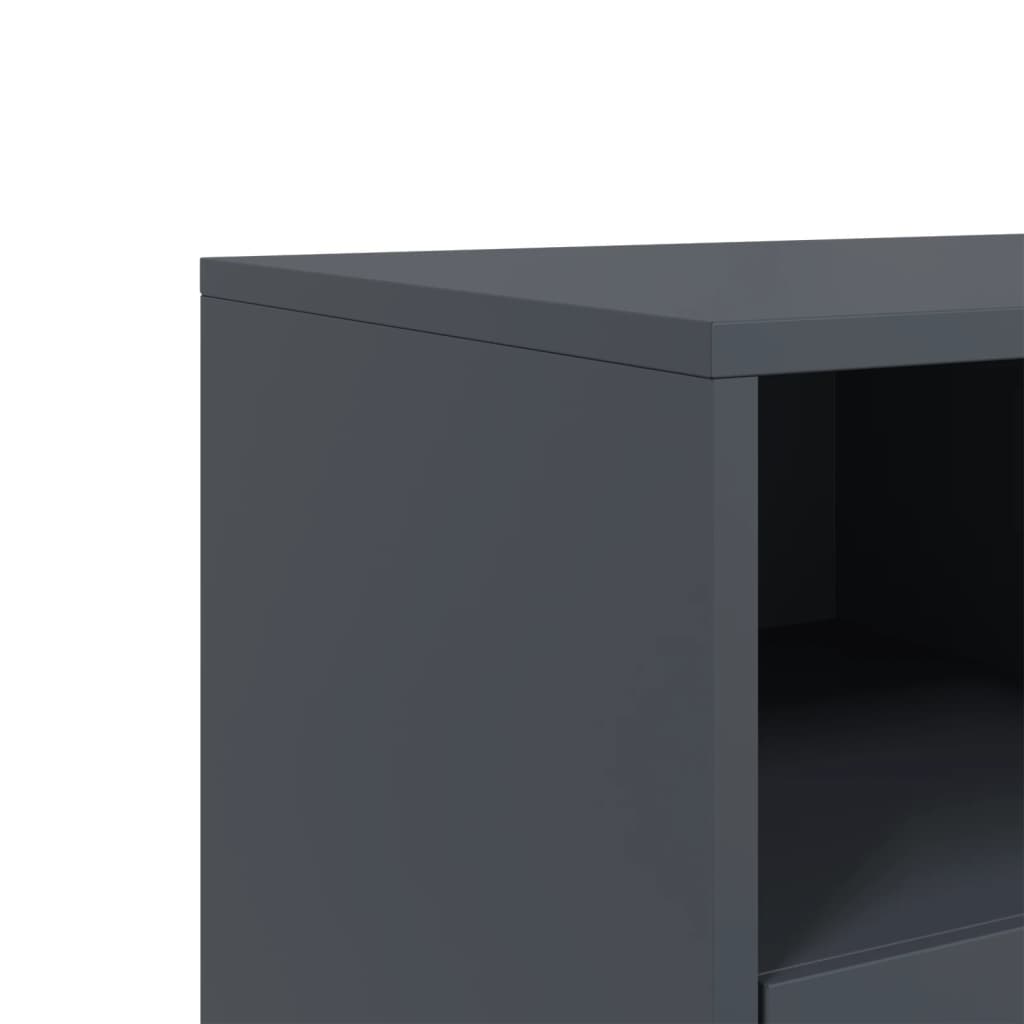 vidaXL Szafka RTV, antracytowa, 68x39x43,5 cm, stal