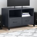 vidaXL Szafka RTV, antracytowa, 68x39x43,5 cm, stal