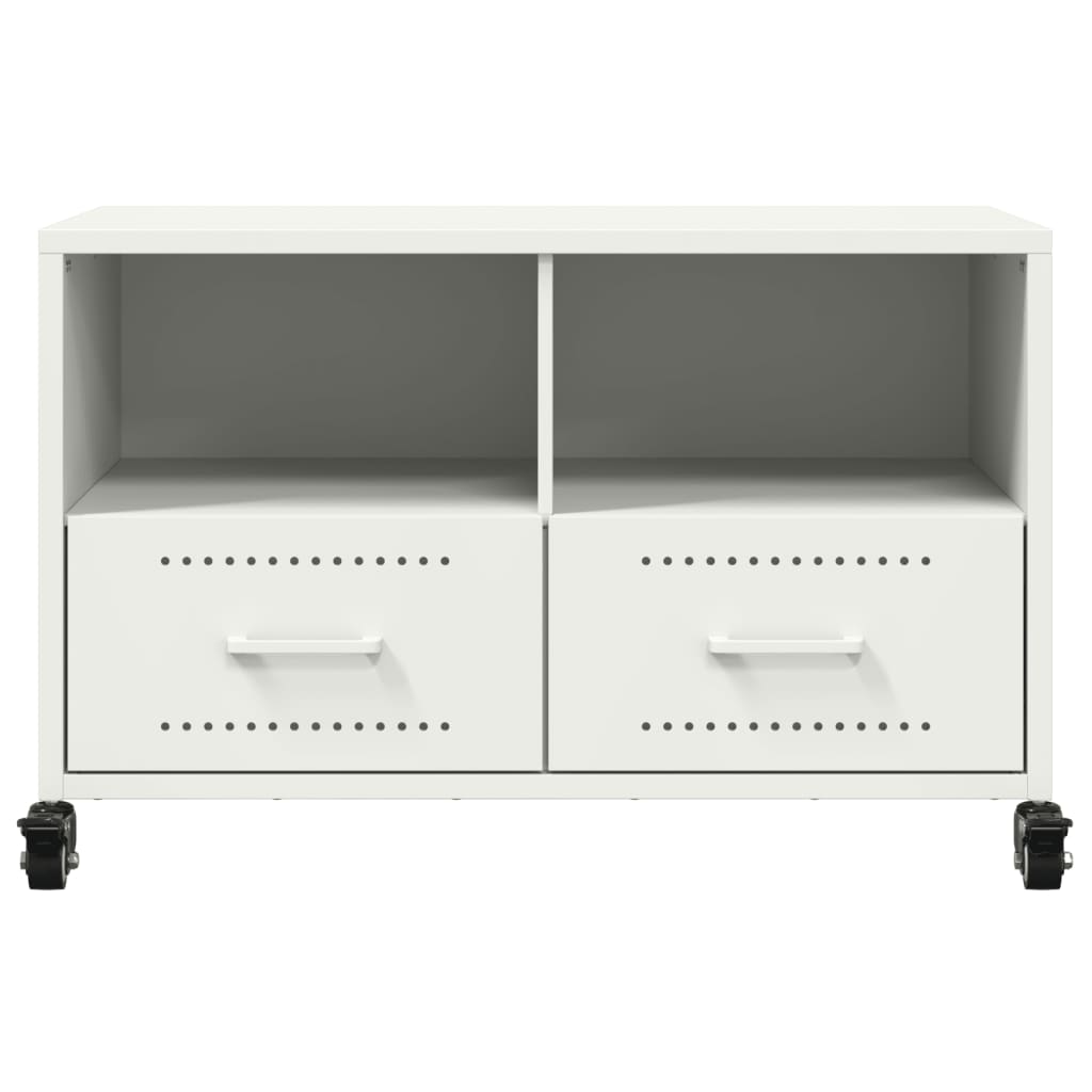 vidaXL Szafka RTV, biała, 68x39x43,5 cm, stal