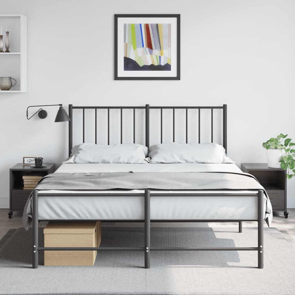 vidaXL Szafki nocne, 2 szt., czarne, 36x39x43,5 cm, stal