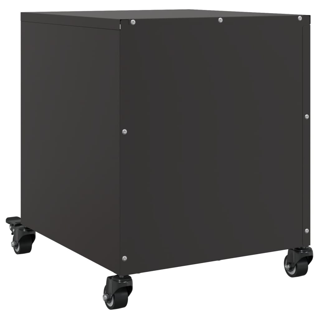 vidaXL Szafki nocne, 2 szt., czarne, 36x39x43,5 cm, stal