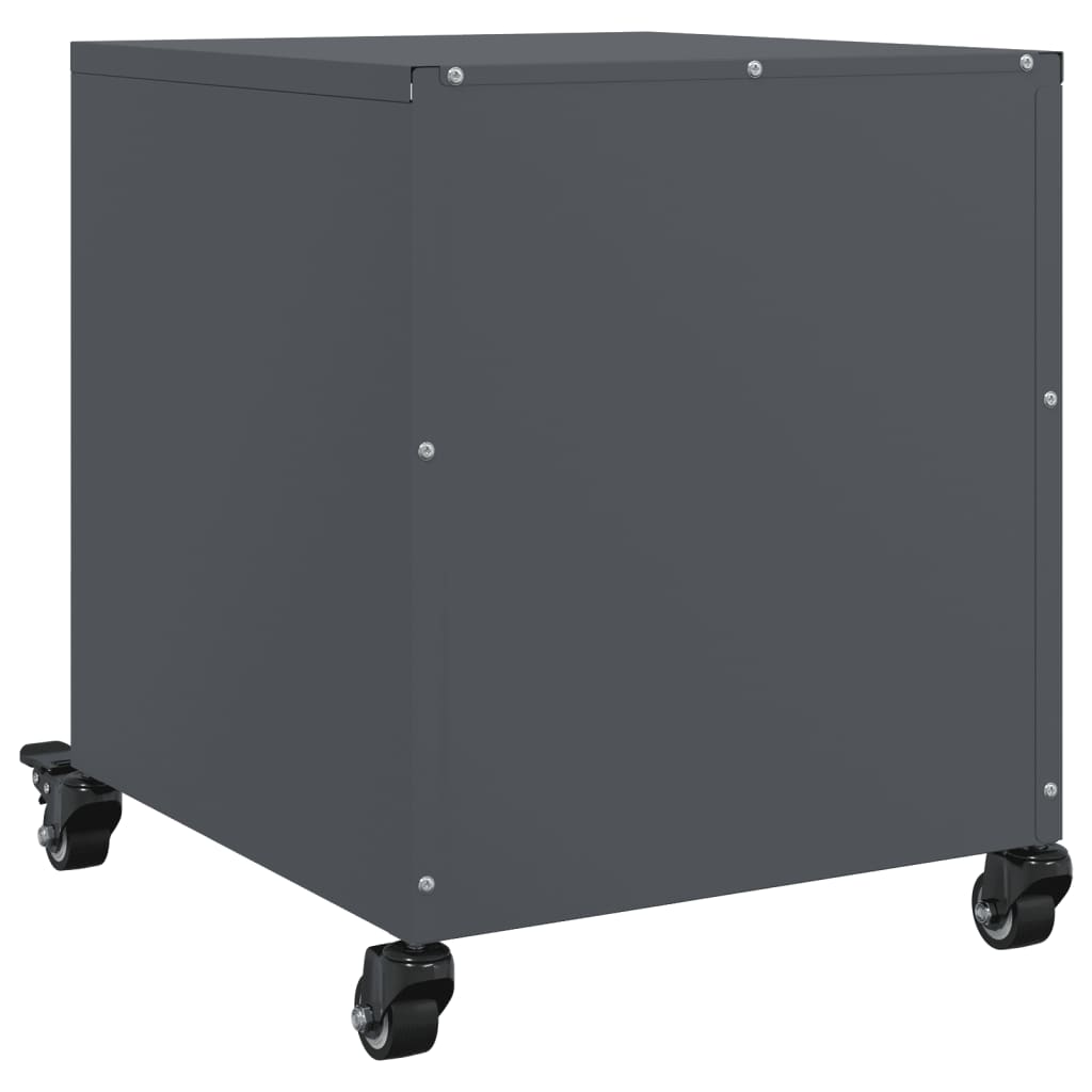 vidaXL Szafka nocna, antracytowa, 36x39x43,5 cm, stal