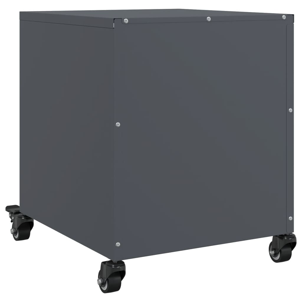 vidaXL Szafki nocne, 2 szt., antracytowe, 36x39x43,5 cm, stal