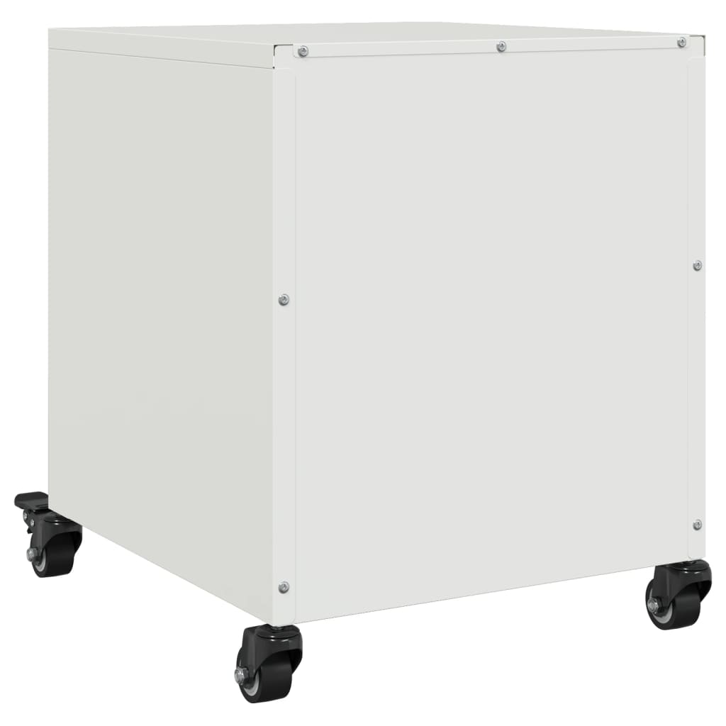 vidaXL Szafki nocne, 2 szt., białe, 36x39x43,5 cm, stal
