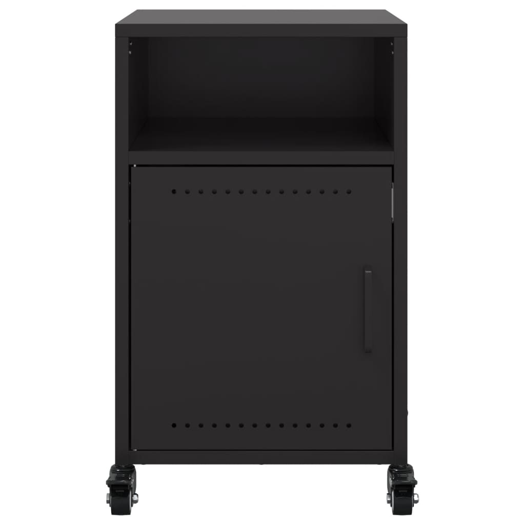 vidaXL Szafki nocne, 2 szt., czarne, 36x39x59 cm, stal