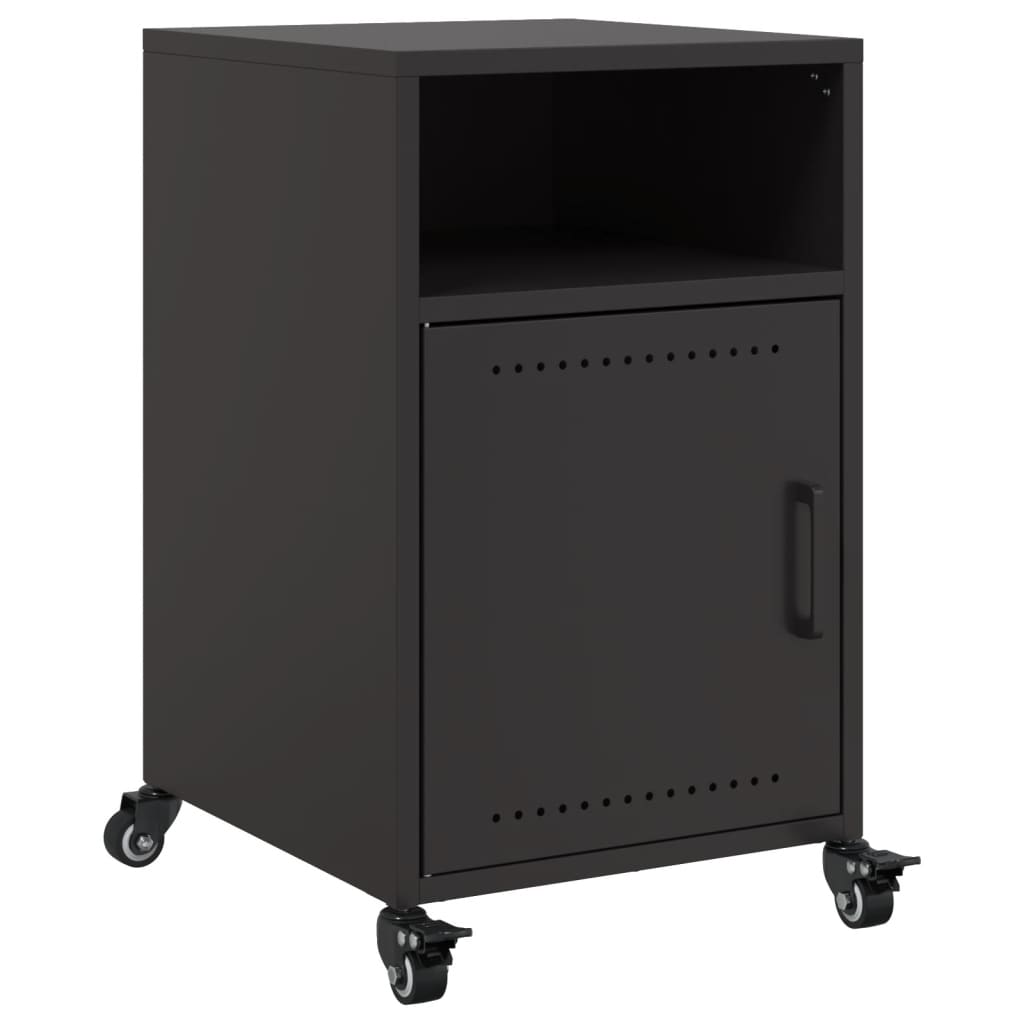 vidaXL Szafki nocne, 2 szt., czarne, 36x39x59 cm, stal
