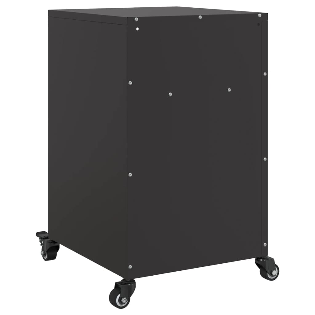 vidaXL Szafki nocne, 2 szt., czarne, 36x39x59 cm, stal