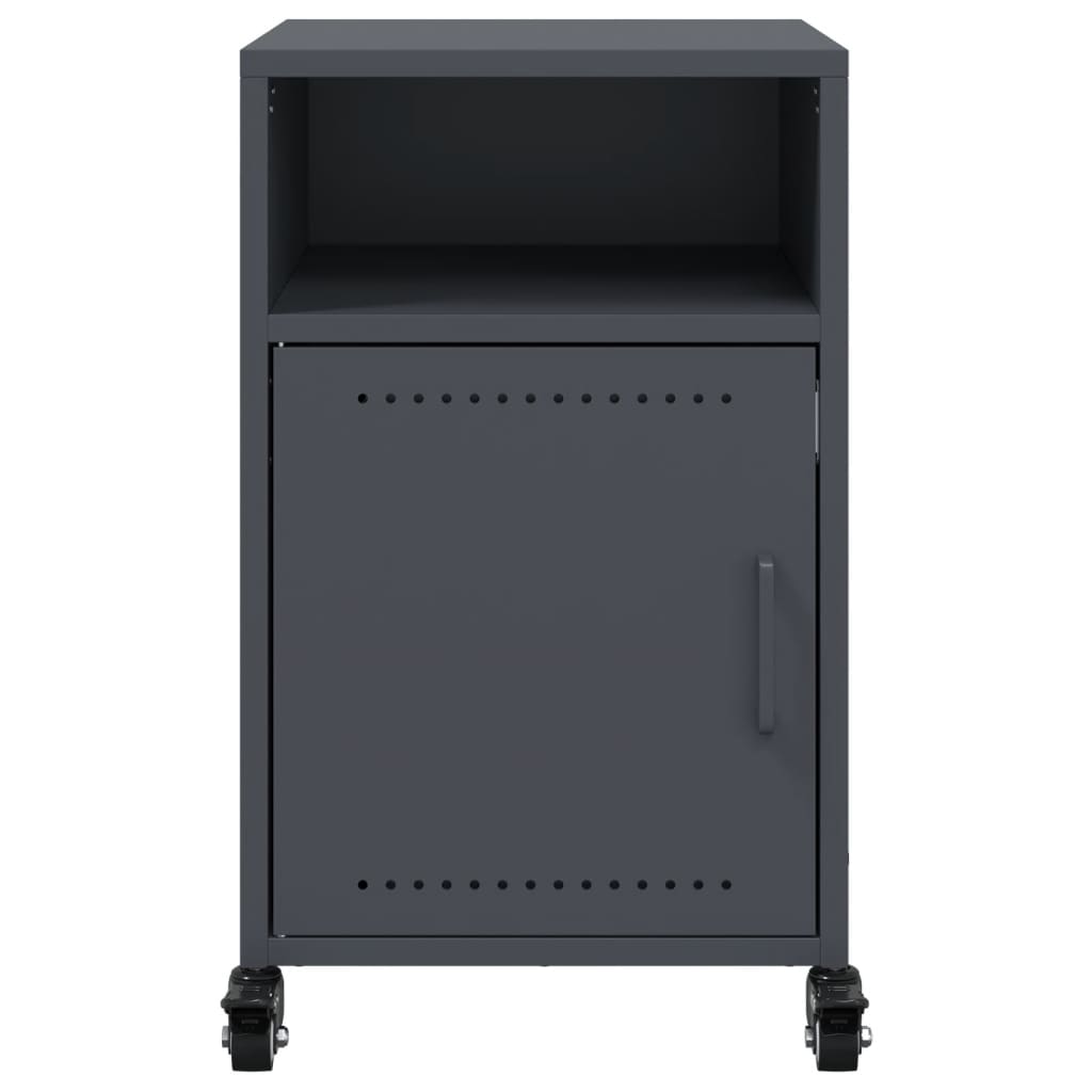 vidaXL Szafki nocne, 2 szt., antracytowe, 36x39x59 cm, stal