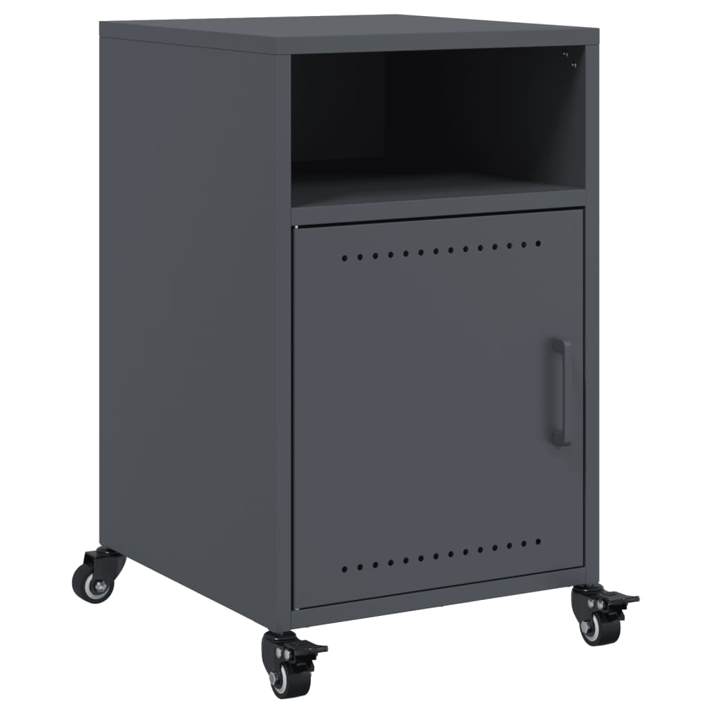 vidaXL Szafki nocne, 2 szt., antracytowe, 36x39x59 cm, stal