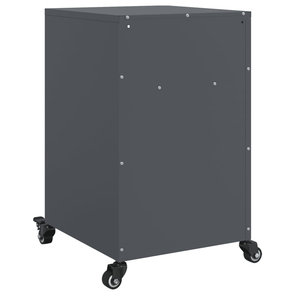 vidaXL Szafki nocne, 2 szt., antracytowe, 36x39x59 cm, stal