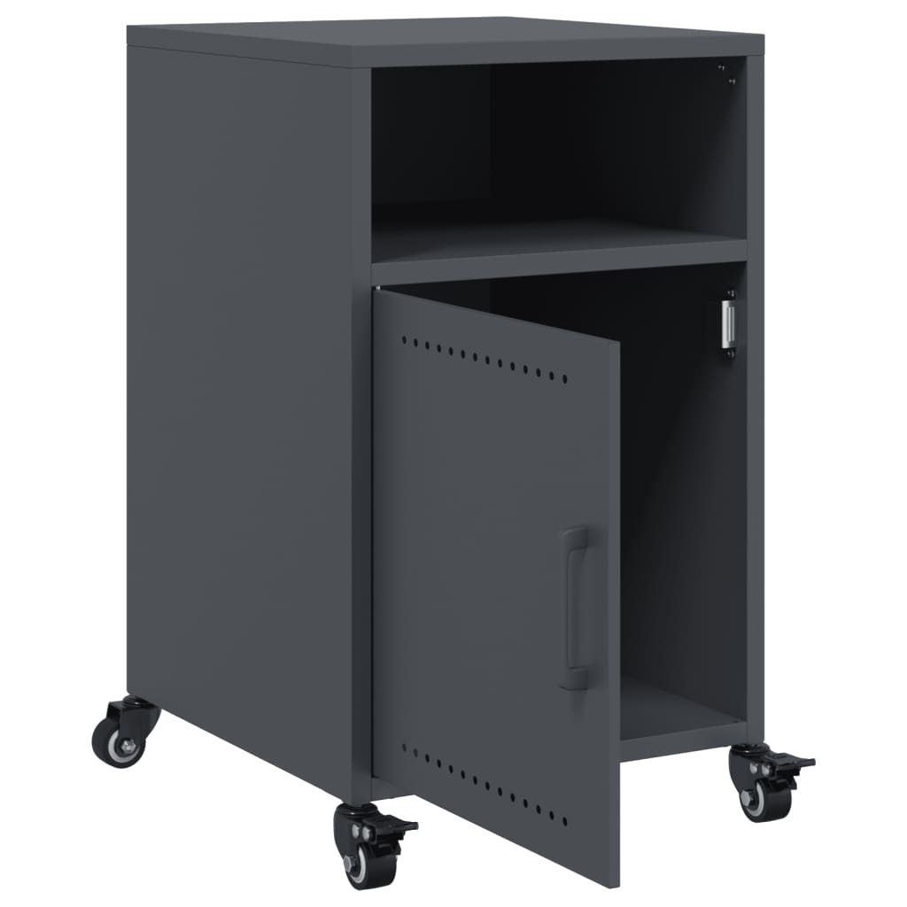 vidaXL Szafki nocne, 2 szt., antracytowe, 36x39x59 cm, stal