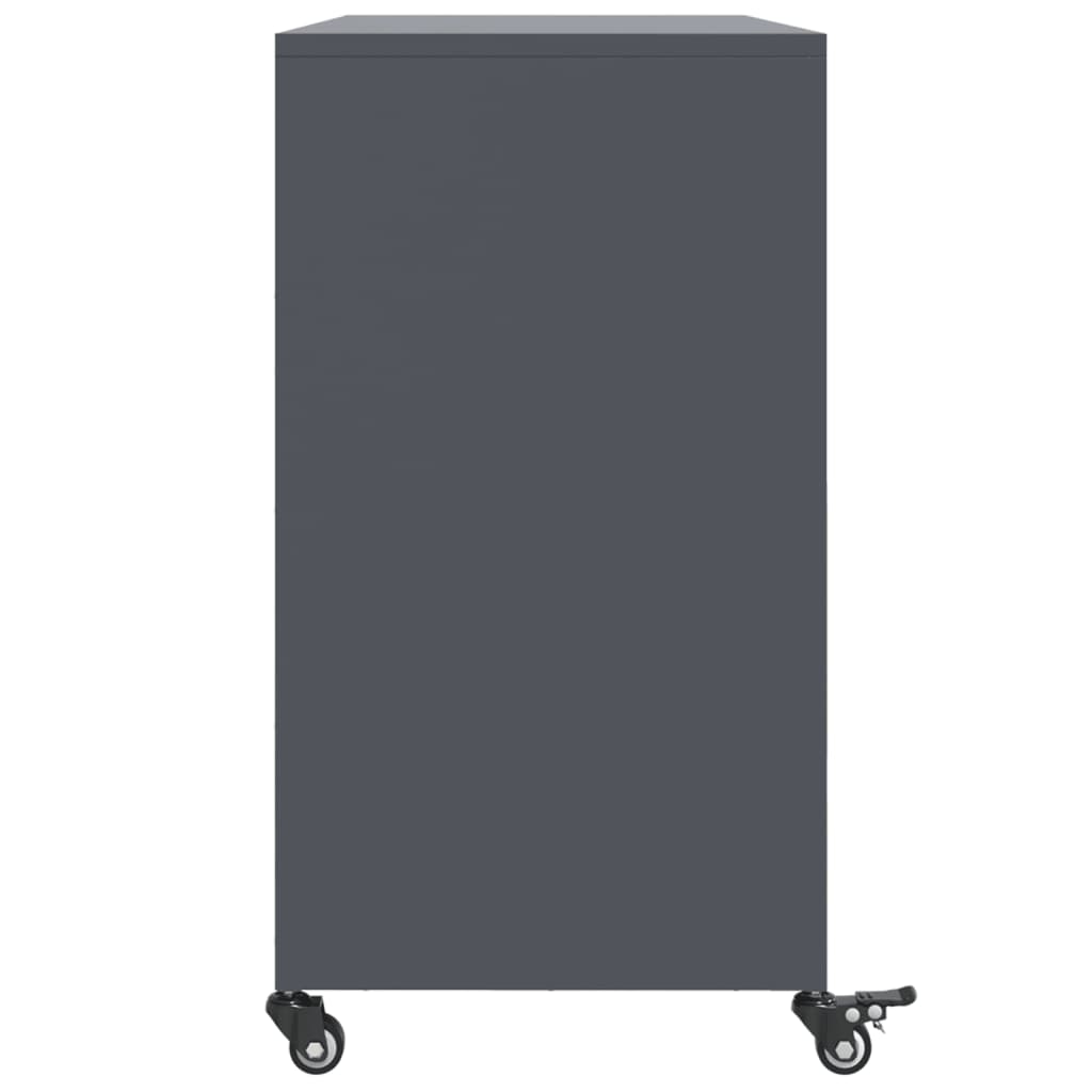vidaXL Szafka, antracytowa, 100,5x39x72 cm, stal