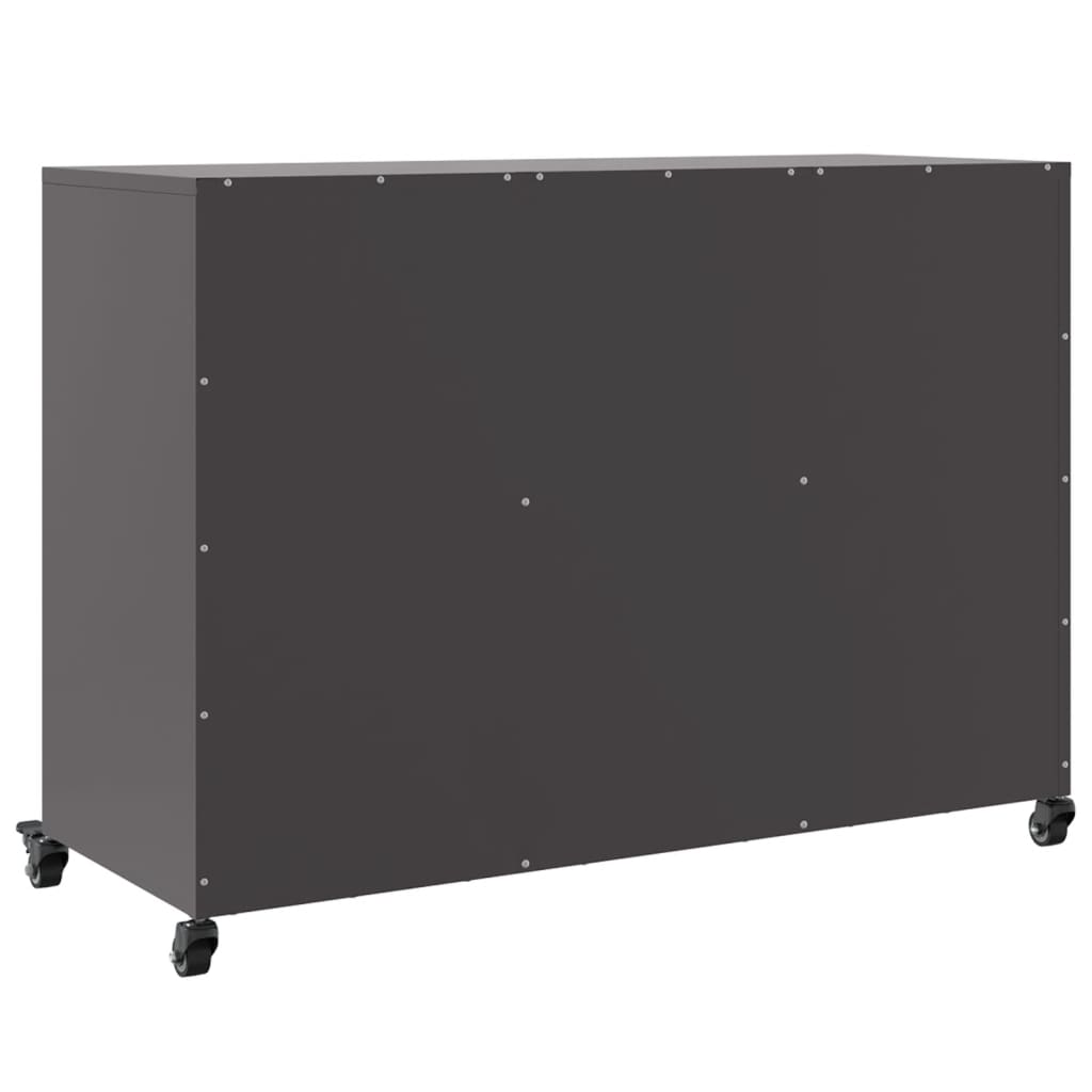 vidaXL Szafka, czarna, 100,5x39x72 cm, stal