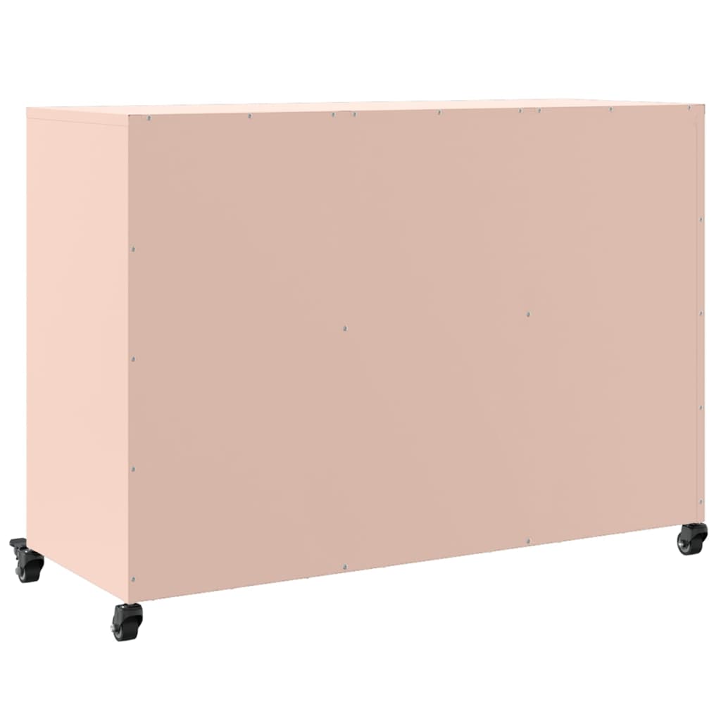 vidaXL Szafka, różowa, 100,5x39x72 cm, stal