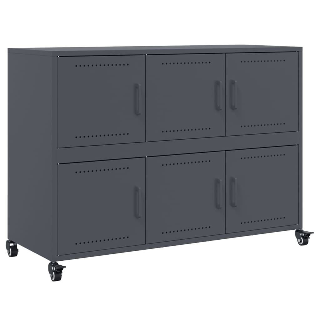 vidaXL Szafka, antracytowa, 100,5x39x72 cm, stal