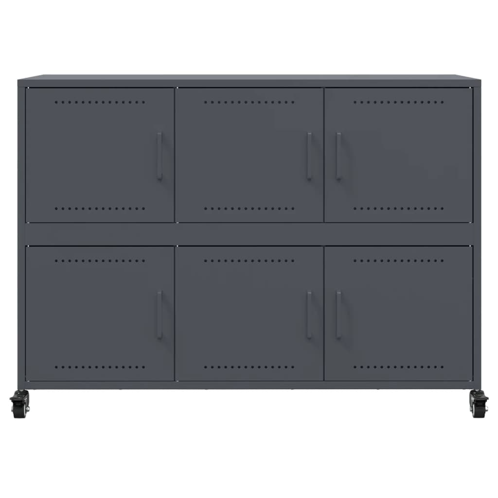 vidaXL Szafka, antracytowa, 100,5x39x72 cm, stal
