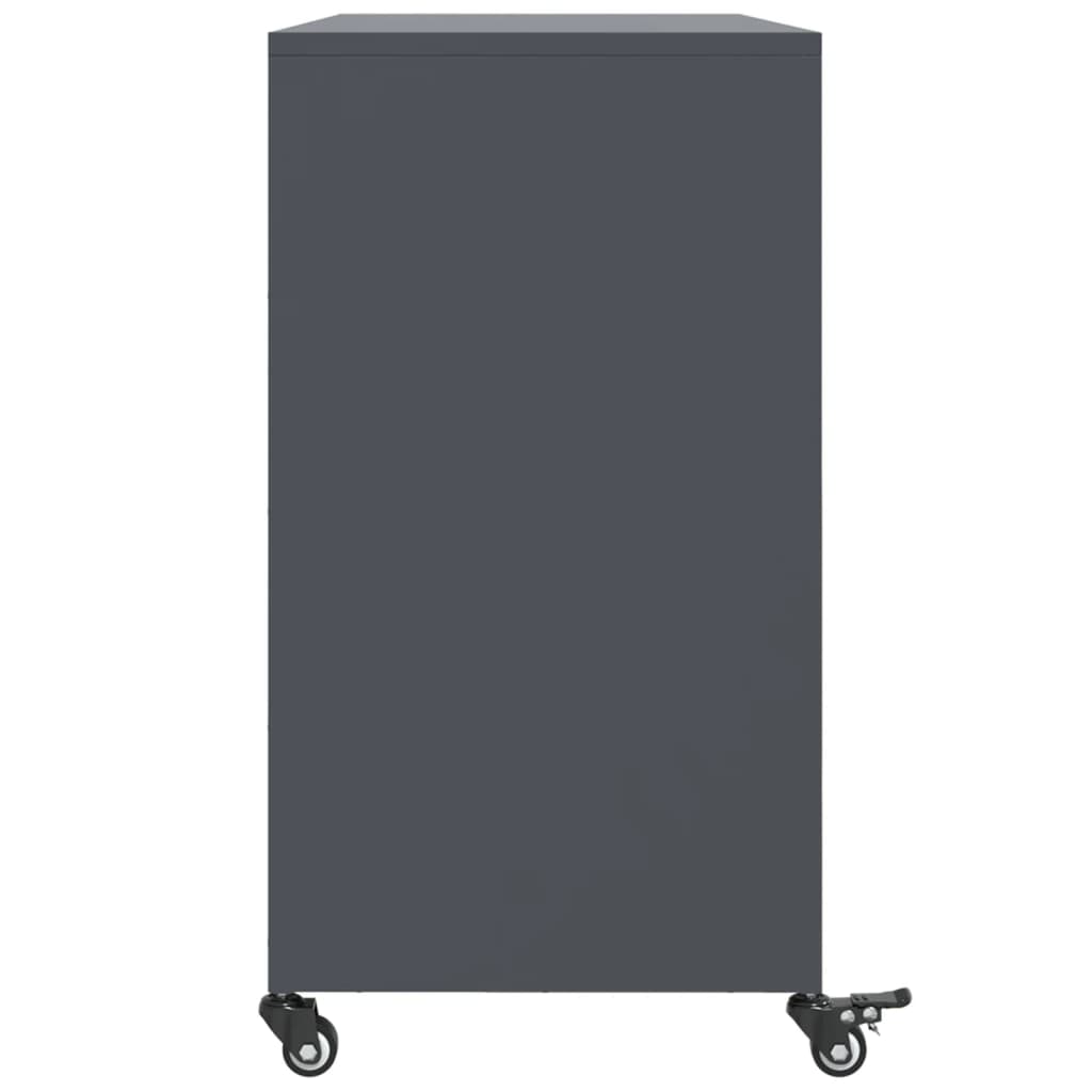 vidaXL Szafka, antracytowa, 100,5x39x72 cm, stal
