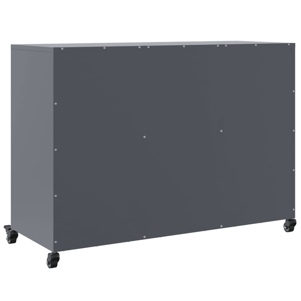 vidaXL Szafka, antracytowa, 100,5x39x72 cm, stal
