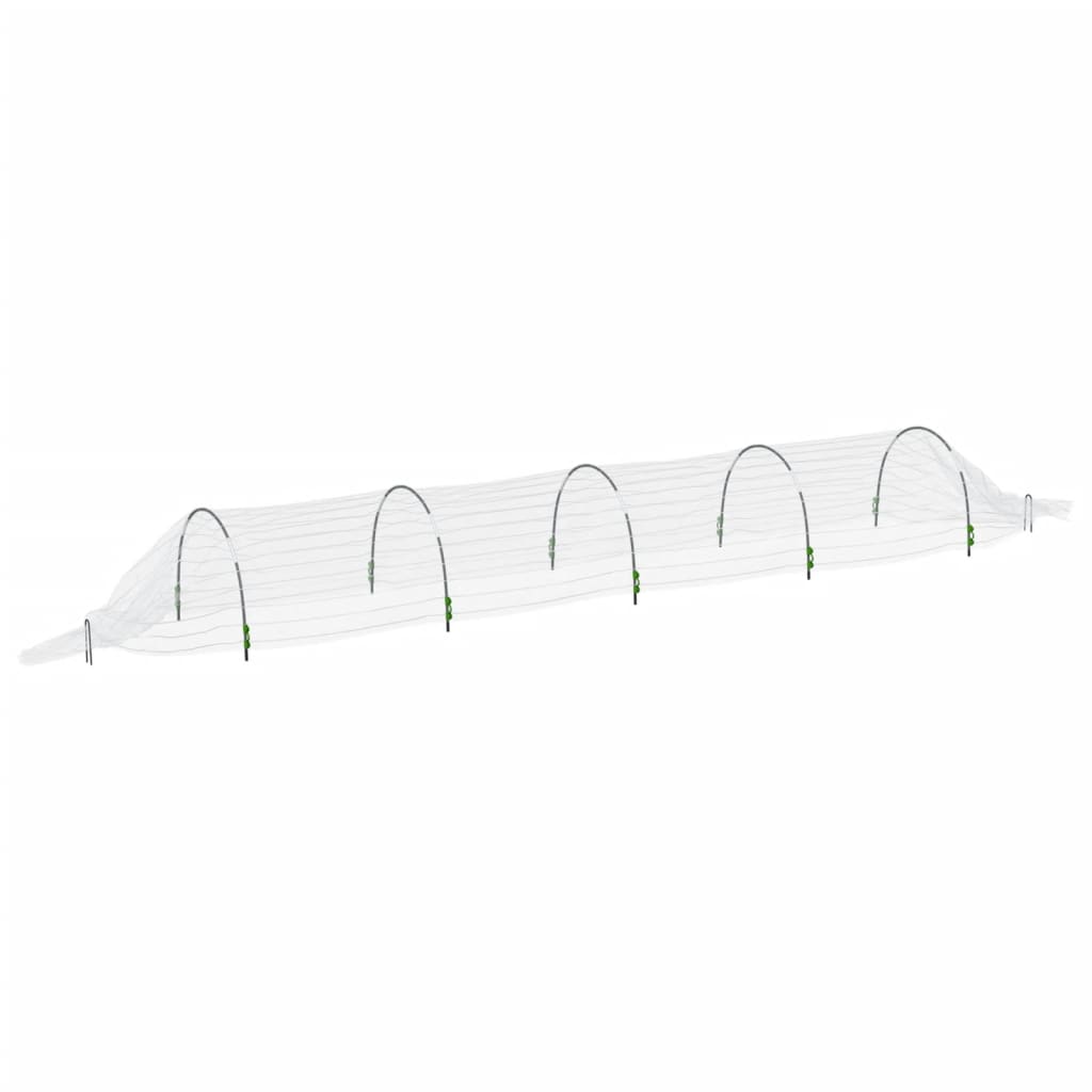 vidaXL Tunel ogrodowy z siatki, 1,5x5 m, włókno szklane i PP