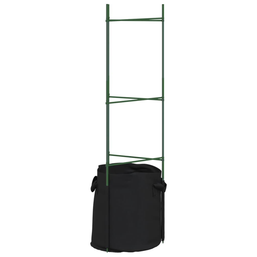vidaXL Podpórki do pomidorów z workami, 2 szt., 116 cm, stal i PP