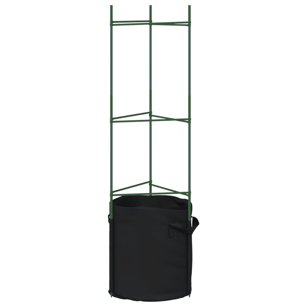 vidaXL Podpórki do pomidorów z workami, 2 szt., 116 cm, stal i PP